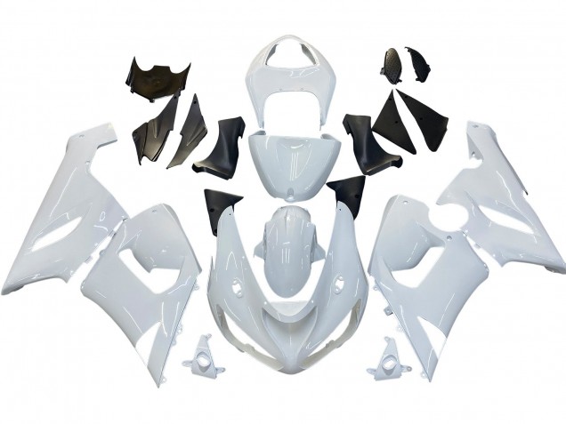 Billige Kawasaki ZX6R Motorrad Verkleidung 2005-2006 - Weiss