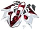 Billige Kawasaki ZX6R Motorrad Verkleidung 2005-2006 - Weiss Rot