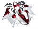 Billige Kawasaki ZX6R Motorrad Verkleidung 2005-2006 - Weiss Rot