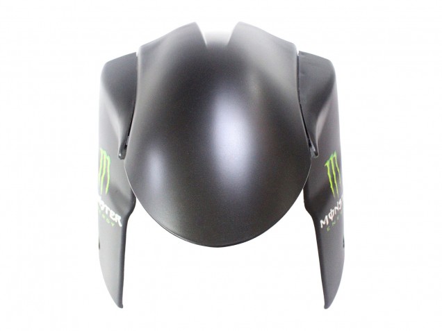 Billige Kawasaki ZX6R Motorrad Verkleidung 2007-2008 - Schwarz Weiss Rot mit weissem Schnee Aufkleber Ninja Elf
