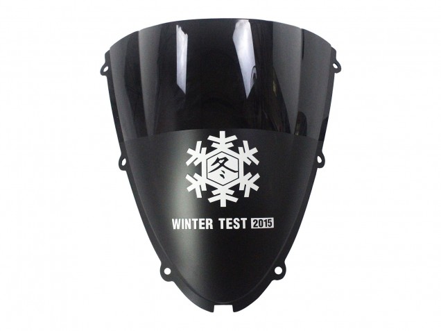 Billige Kawasaki ZX6R Motorrad Verkleidung 2007-2008 - Schwarz Weiss Rot mit weissem Schnee Aufkleber Ninja Elf