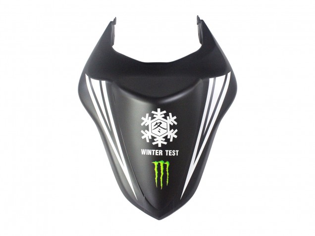 Billige Kawasaki ZX6R Motorrad Verkleidung 2007-2008 - Schwarz Weiss Rot mit weissem Schnee Aufkleber Ninja Elf