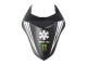 Billige Kawasaki ZX6R Motorrad Verkleidung 2007-2008 - Schwarz Weiss Rot mit weissem Schnee Aufkleber Ninja Elf