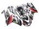 Billige Kawasaki ZX6R Motorrad Verkleidung 2007-2008 - Schwarz Weiss Rot mit weissem Schnee Aufkleber Ninja Elf