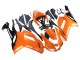 Billige Kawasaki ZX6R Motorrad Verkleidung 2007-2008 - Orange Schwarz Ninja