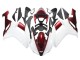 Billige Kawasaki ZX6R Motorrad Verkleidung 2007-2008 - Weiss Rot