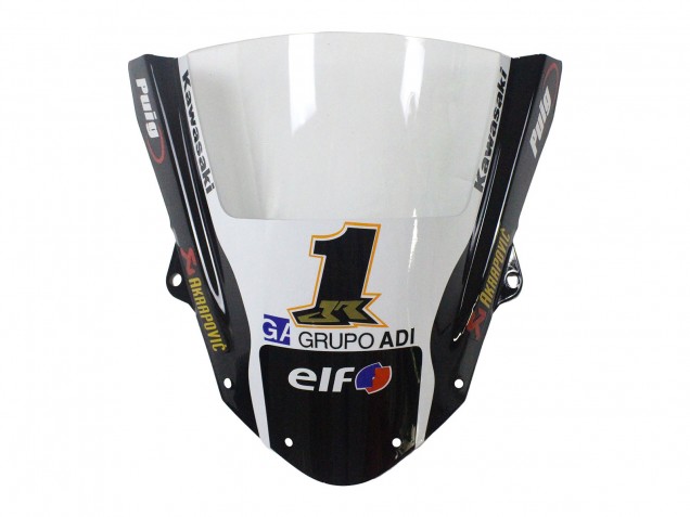 Billige Kawasaki ZX6R Motorrad Verkleidung 2009-2012 - Grun Glanzendes Schwarz Gelb Weiss Rot Elf Monster