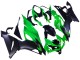 Billige Kawasaki ZX6R Motorrad Verkleidung 2019-2022 - Grun Matt Schwarz