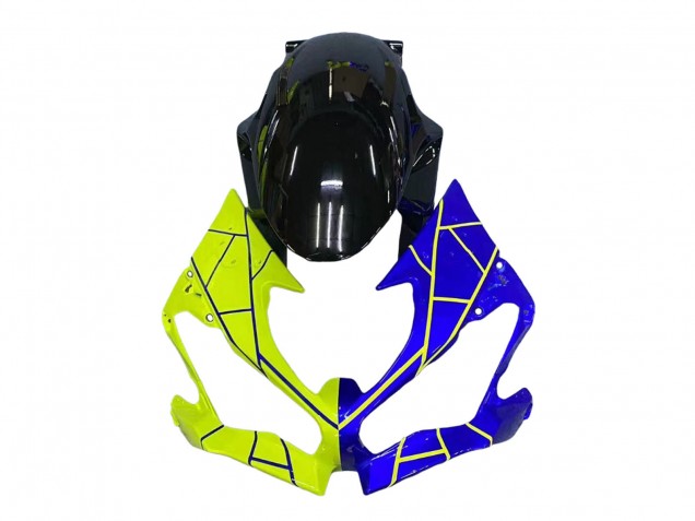 Billige Kawasaki ZX6R Motorrad Verkleidung 2019-2022 - Blau Gelb