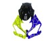 Billige Kawasaki ZX6R Motorrad Verkleidung 2019-2022 - Blau Gelb