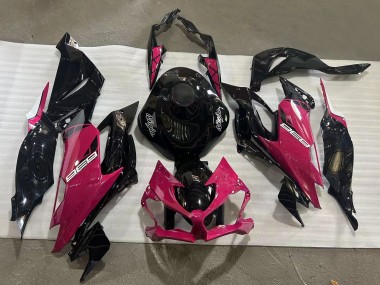 Billige Kawasaki ZX6R Motorrad Verkleidung 2019-2022 - Glanzendes Schwarz Rosa Ninja
