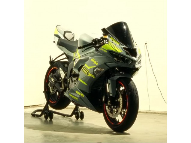 Billige Kawasaki ZX6R Motorrad Verkleidung 2019-2022 - Nardo Grau Gelb