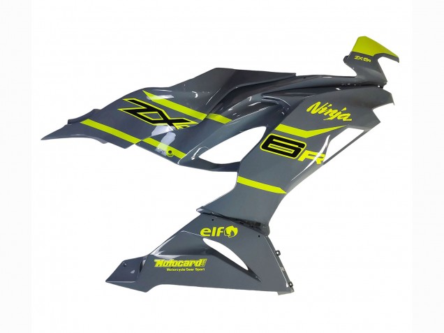 Billige Kawasaki ZX6R Motorrad Verkleidung 2019-2022 - Nardo Grau Gelb
