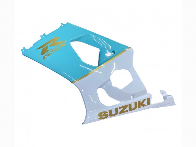 Billige Suzuki GSXR 1000 Motorrad Verkleidung 2003-2004 - Weiss Hellblau Gold