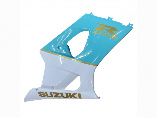 Billige Suzuki GSXR 1000 Motorrad Verkleidung 2003-2004 - Weiss Hellblau Gold
