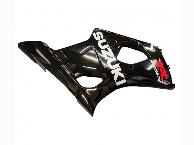 Billige Suzuki GSXR 1000 Motorrad Verkleidung 2003-2004 - Glanzendes Schwarz Weiss Rot Aufkleber