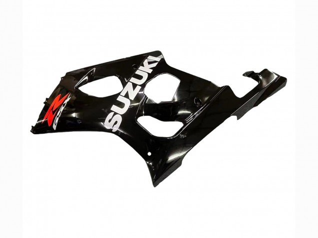 Billige Suzuki GSXR 1000 Motorrad Verkleidung 2003-2004 - Glanzendes Schwarz Weiss Rot Aufkleber