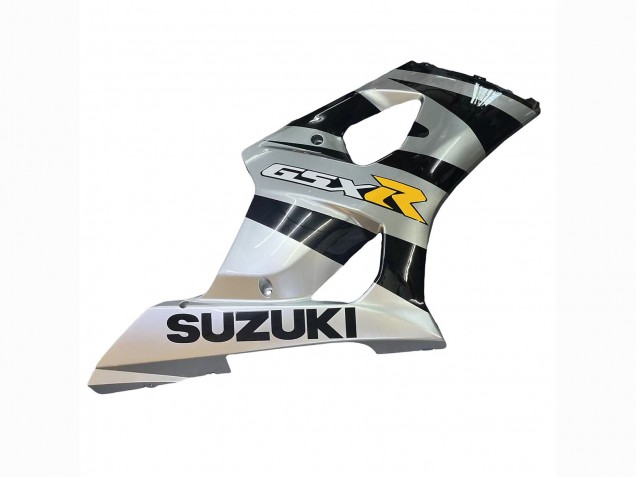Billige Suzuki GSXR 1000 Motorrad Verkleidung 2003-2004 - Glanzendes Schwarz Silber Grau Gelb