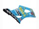 Billige Suzuki GSXR 1000 Motorrad Verkleidung 2003-2004 - Hellblau Gelb Schwarz Rizla Motul