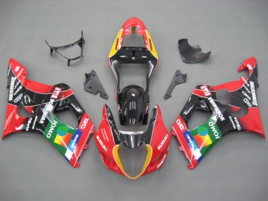 Billige Suzuki GSXR 1000 Motorrad Verkleidung 2003-2004 - Rot Gelb Blau Grun Schwarz JOMO