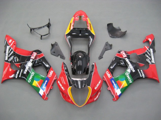 Billige Suzuki GSXR 1000 Motorrad Verkleidung 2003-2004 - Rot Gelb Blau Grun Schwarz JOMO