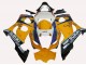 Billige Suzuki GSXR 1000 Motorrad Verkleidung 2003-2004 - Gelb Weiss Blau Schwarz Corona