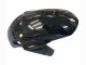 Billige Suzuki GSXR 1000 Motorrad Verkleidung 2003-2004 - Burnt Orange Glanzendes Schwarz
