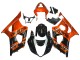 Billige Suzuki GSXR 1000 Motorrad Verkleidung 2003-2004 - Burnt Orange Glanzendes Schwarz