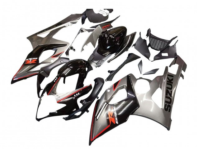 Billige Suzuki GSXR 1000 Motorrad Verkleidung 2005-2006 - Silber Schwarz Rot