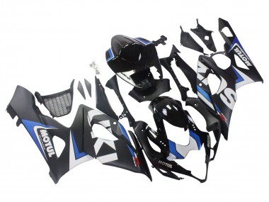 Billige Suzuki GSXR 1000 Motorrad Verkleidung 2005-2006 - Schwarz Blau Weiss Motul