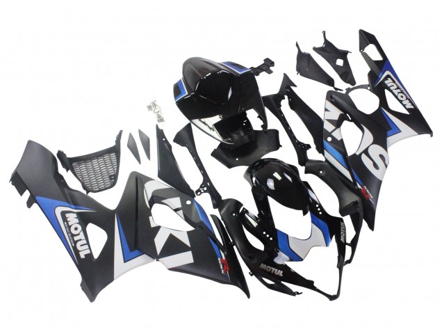Billige Suzuki GSXR 1000 Motorrad Verkleidung 2005-2006 - Schwarz Blau Weiss Motul