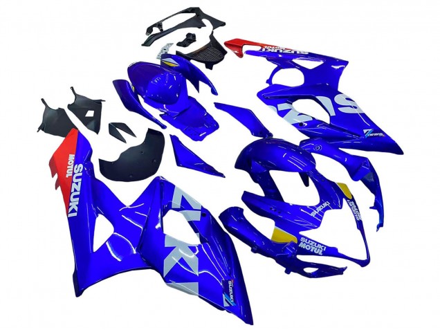 Billige Suzuki GSXR 1000 Motorrad Verkleidung 2005-2006 - Blau Gelb Weiss Rot Motul