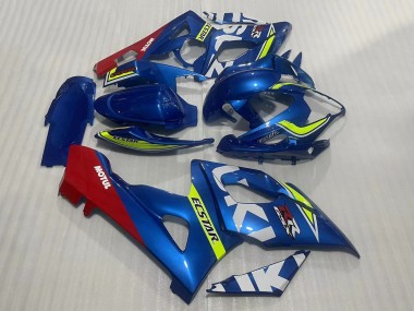 Billige Suzuki GSXR 1000 Motorrad Verkleidung 2005-2006 - Blau Gelb Rot Motul Ecstar