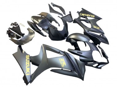 Billige Suzuki GSXR 1000 Motorrad Verkleidung 2007-2008 - Matt Schwarz Gold Aufkleber