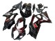 Billige Suzuki GSXR 1000 Motorrad Verkleidung 2007-2008 - Schwarz Rot Flamme