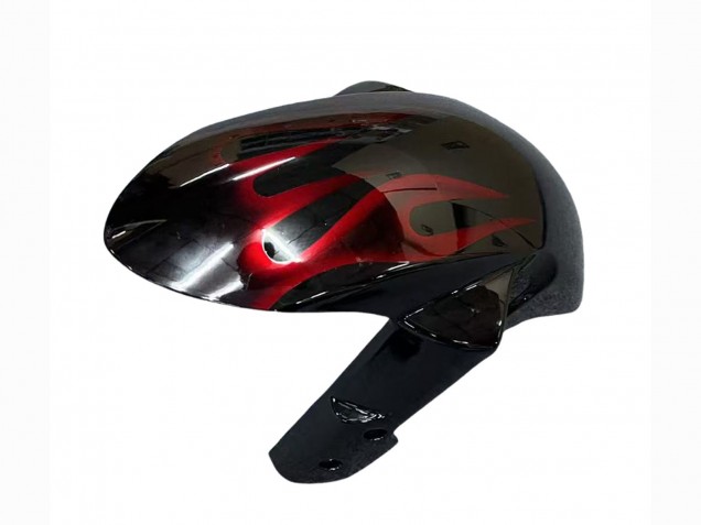 Billige Suzuki GSXR 1000 Motorrad Verkleidung 2007-2008 - Schwarz Rot Flamme