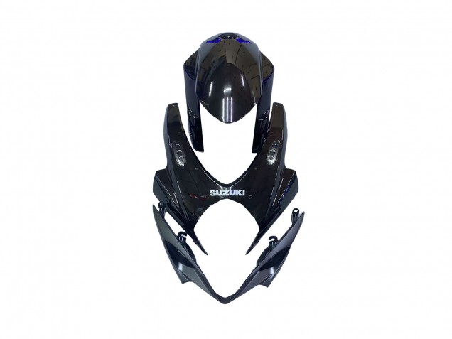 Billige Suzuki GSXR 1000 Motorrad Verkleidung Kit 2007-2008 - Blau Glanzendes Schwarz