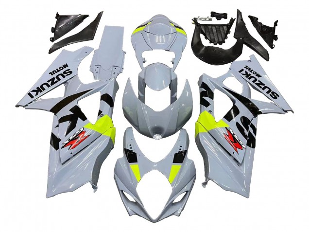 Billige Suzuki GSXR 1000 Motorrad Verkleidung 2007-2008 - Hellgrau Grun Schwarz