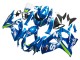 Billige Suzuki GSXR 1000 Motorrad Verkleidung 2009-2016 - Hellblau Grun Motul 29 Ecstar