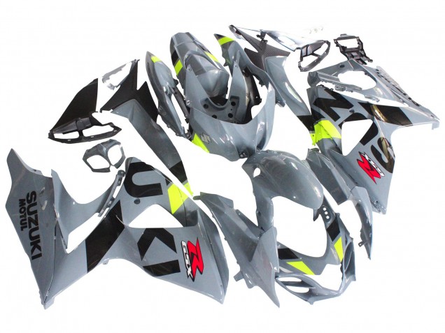 Billige Suzuki GSXR 1000 Motorrad Verkleidung 2009-2016 - Grau Neon Gelb Schwarz Motul