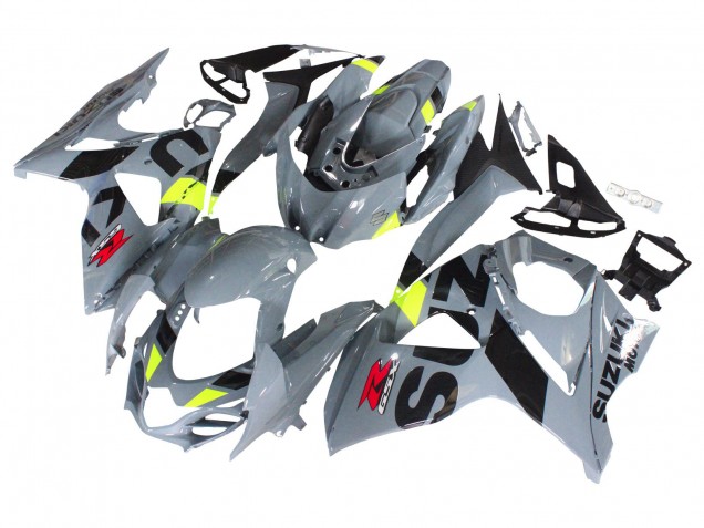 Billige Suzuki GSXR 1000 Motorrad Verkleidung 2009-2016 - Grau Neon Gelb Schwarz Motul