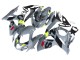 Billige Suzuki GSXR 1000 Motorrad Verkleidung 2009-2016 - Grau Neon Gelb Schwarz Motul