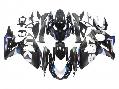 Billige Suzuki GSXR 1000 Motorrad Verkleidung 2009-2016 - Matt Schwarz Weiss Blau