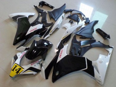Billige Honda CBR500R Motorrad Verkleidung 2013-2015 - Weiss Gelb Glanzendes Schwarz Denso