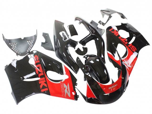 Billige Suzuki GSXR 600 / GSXR 750 Motorrad Verkleidung 1996-2000 - Schwarz Rot