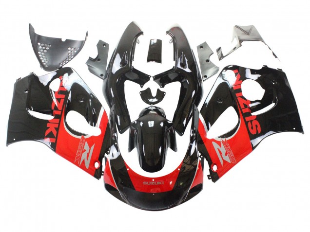 Billige Suzuki GSXR 600 / GSXR 750 Motorrad Verkleidung 1996-2000 - Schwarz Rot