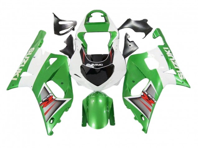 Billige Suzuki GSXR 600 / GSXR 750 Motorrad Verkleidung 2001-2003 - Weiss Grun Silber Rot Schwarz