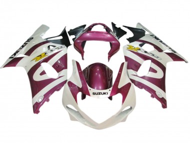 Billige Suzuki GSXR 600 / GSXR 750 Motorrad Verkleidung 2001-2003 - Weiss Rosa Gelb
