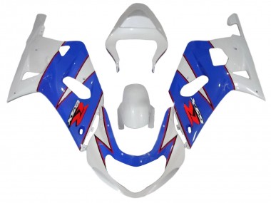 Billige Suzuki GSXR 600 / GSXR 750 Motorrad Verkleidung 2001-2003 - Weiss Blau Rot