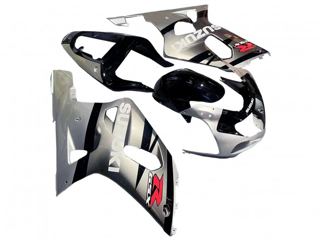 Billige Suzuki GSXR 600 / GSXR 750 Motorrad Verkleidung 2001-2003 - Silber Glanzendes Schwarz Rot